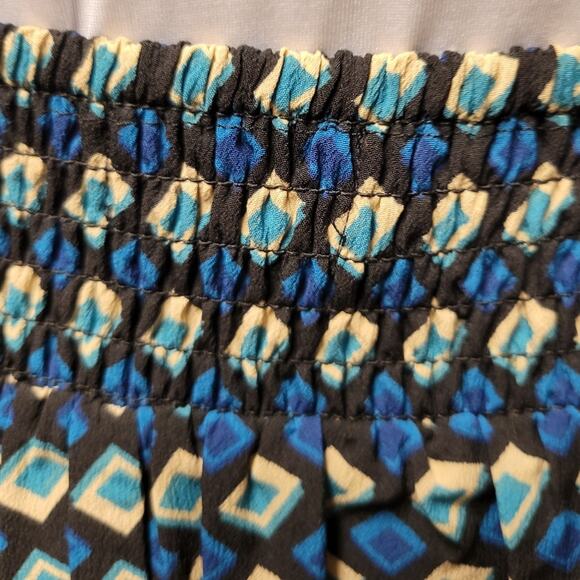 NWT Band of the Free Colette Teal Diamond Mini Skirt Women's S Mod‎ 60's Vibe - Picture 4 of 9